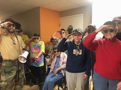 general john returns feb salute